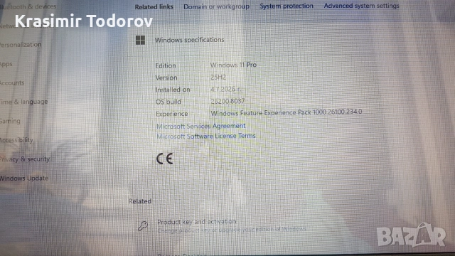 Използван лаптоп Toshiba модел Satellite C850-132, снимка 7 - Лаптопи за работа - 55178520