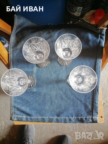 СТАРИ КРИСТАЛНИ ЧАШИ , снимка 5 - Други ценни предмети - 54049333