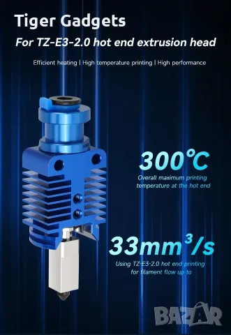 TZ-E3-2.0 Hot End Kit 24V 48W за Ender 3, Ender 3 V2, Ender 3 Pro, CR-10 и Voron 2.4, снимка 6 - Резервни части за машини - 55396778