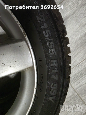 Оригинални леги джанти от пежо 407 с чисто нови зимни гуми KUMHO , снимка 4 - Гуми и джанти - 55119569