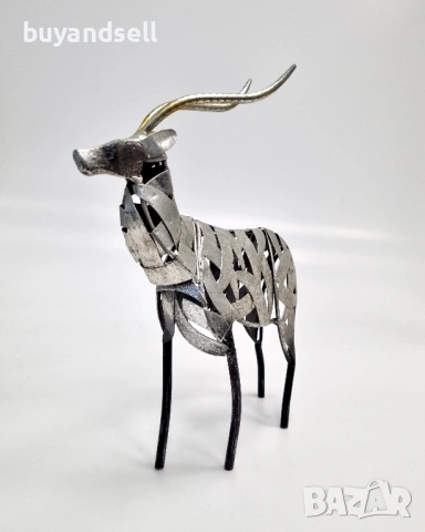 Метална скулптура Антилопа, снимка 4 - Колекции - 54038591