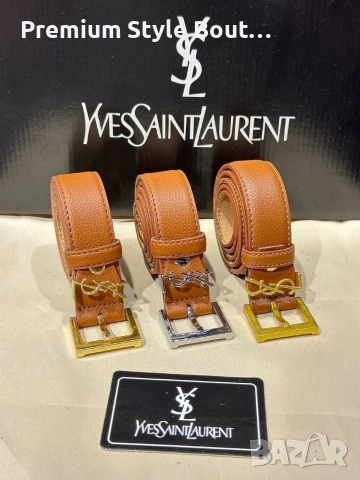 Колани от естествена кожа в кутия Ysl Saint laurent , снимка 8 - Колани - 54019926