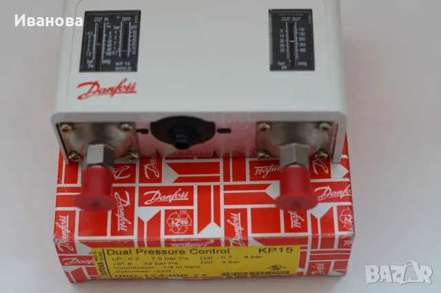 Пресостат DANFOSS комбиниран, обхват -0.2 ÷ 7.5 bar; 8.0 ÷ 32.0 bar 