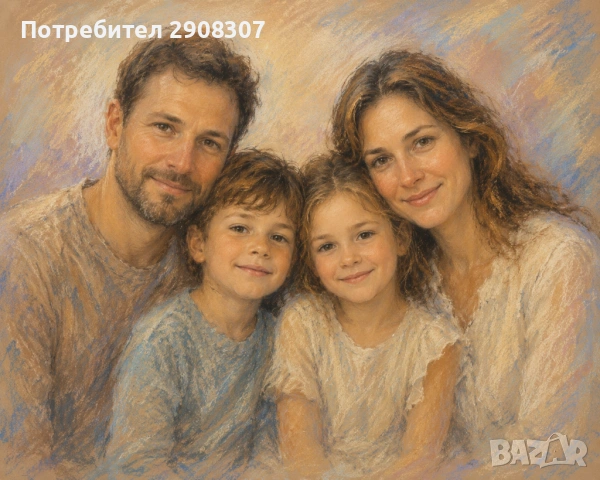 Портрет по поръчка семеен портрет