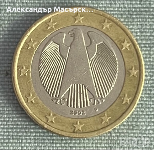 🇩🇪 Германия 1 Евро, 2002 г. • Федерален орел