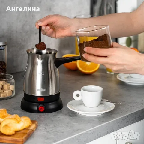 Джезве електрическо Termomax TK700S метално, снимка 8 - Кафемашини - 55457181