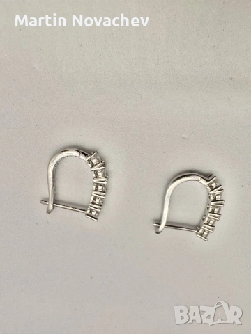 Сребърни обеци с мойсанит (Диамант) 1 карат, снимка 12 - Обеци - 54062440