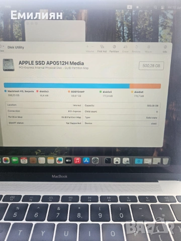 Macbook 12 Retina 512GB, Много добър външен вид, Mac OS Sequoia, Windows 11, снимка 3 - Лаптопи за дома - 54885226