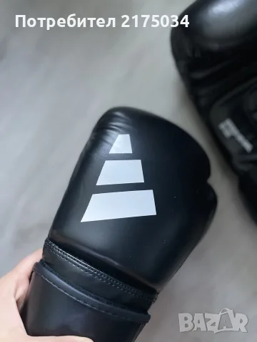Боксови ръкавици 10 oz и бинтове 255 см Адидас, снимка 13 - Бокс - 55522641