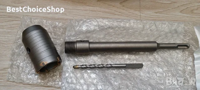 Боркорона за бетон със захват SDS Plus. 45mm, с адаптер за зидария – 220mm