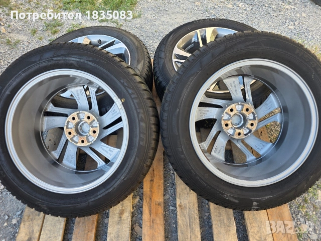 Лети джанти 17ки 5х114.3 Nissan + зимни гуми 215/60/17 Falken, снимка 10 - Гуми и джанти - 55081762