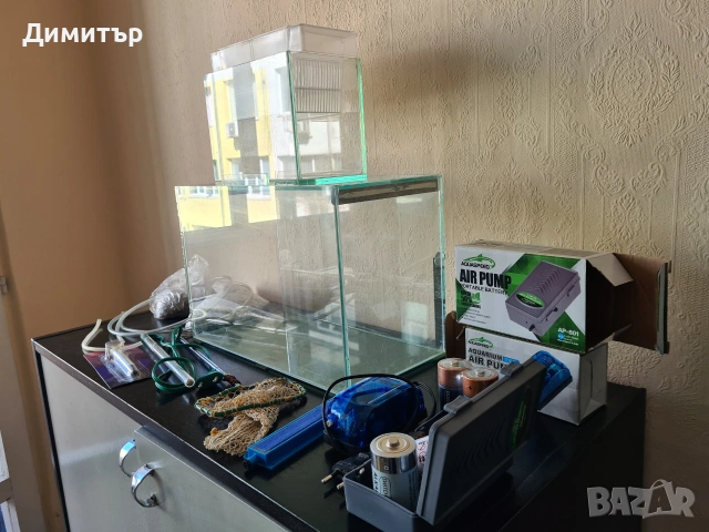 Аквариум два броя с оборудване, снимка 3 - Аквариуми - 55104392
