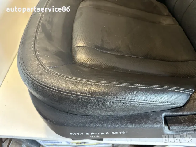 Предна лява седалка черна кожена за Kia Optima OEM 1.7 CRDi (2012), снимка 3 - Части - 55584361
