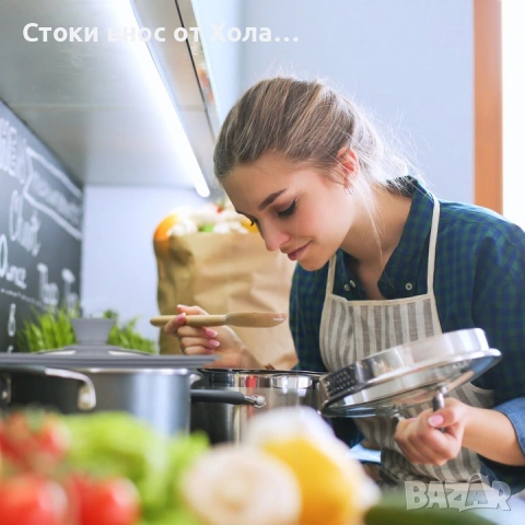 Универсален капак за тенджери или тигани 20, 22 и 24 см, Relaxdays, сив, 5 х 25,5 см, снимка 4 - Други стоки за дома - 54556212