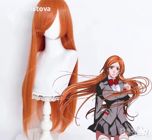 Оранжева 80см перука Orihime Inoue