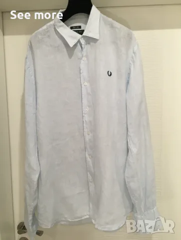 Fred Perry 100% лен мъжка риза XXL