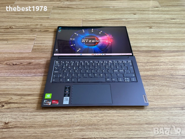 90Hz 2.8k OLED Yoga Slim 7 PRO 14`Ryzen 9-5900HS/16GB RAM/512GB SSD/Nvidia MX450/True Black 500 HDR, снимка 4 - Лаптопи за игри - 54733908