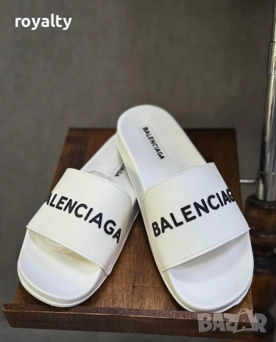 Balenciaga Нови Бели Мъжки Чехли 