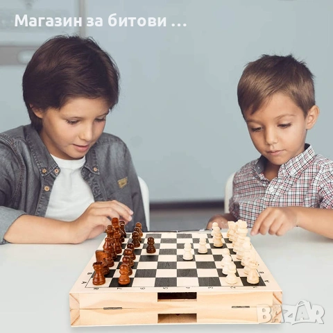 Игра шах , дървен шах, снимка 5 - Шах и табла - 55251069