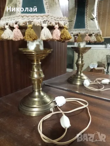 Ретро бронзова нощна лампа, снимка 13 - Антикварни и старинни предмети - 55300422