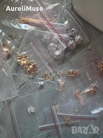 Комплект висулки и верижка за направа на бижута, снимка 4 - Други - 54443843
