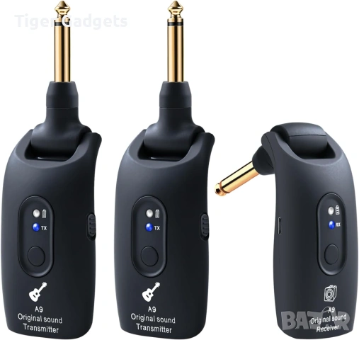 A9 Wireless Guitar System 2.4GHz – Безжична система за китара, бас и музикални инструменти (2TX + 1R