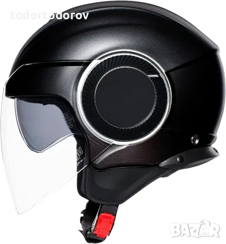 Мото Каска за чопър скутер AGV ORBYT MONO Black,вградени очила,M-57-58 NEW 149.90 €, снимка 5 - Аксесоари и консумативи - 55658691