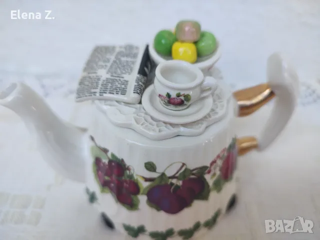 Малък колекционерски чайник Pomona Table Portmeirion и Cardew, снимка 2 - Декорация за дома - 55692181