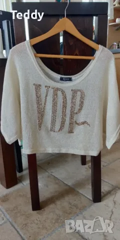 Елегантен къс топ с кристали VDP, Италия, размер S/М