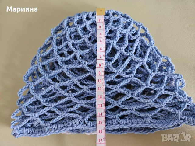 Ръчно плетени mesh hat /мрежести шапки/, снимка 8 - Шапки - 55241292