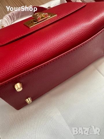 Дамска чанта Furla 1927 в червен цвят, снимка 3 - Чанти - 54049488