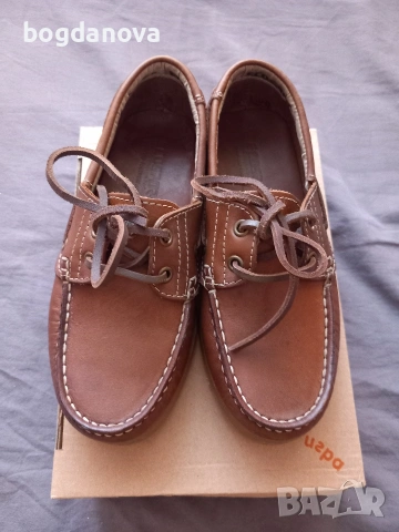 Затворени детски обувки от естествена кожа, снимка 4 - Детски обувки - 53998452