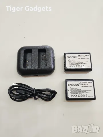 Комплект 2 батерии ENEGON LP-E10 1680mAh + двойно USB зарядно за Canon EOS и Rebel, снимка 7 - Батерии, зарядни - 55653456