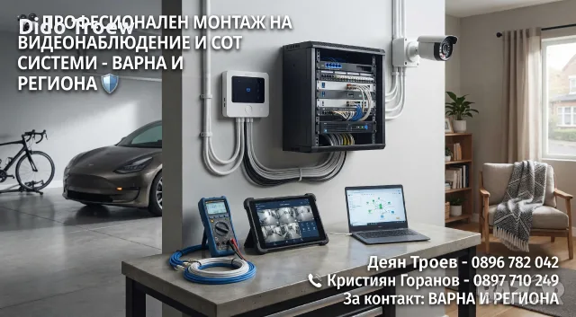 📹 Професионален Монтаж на Видеонаблюдение и СОТ Системи - Варна и Региона 🛡️