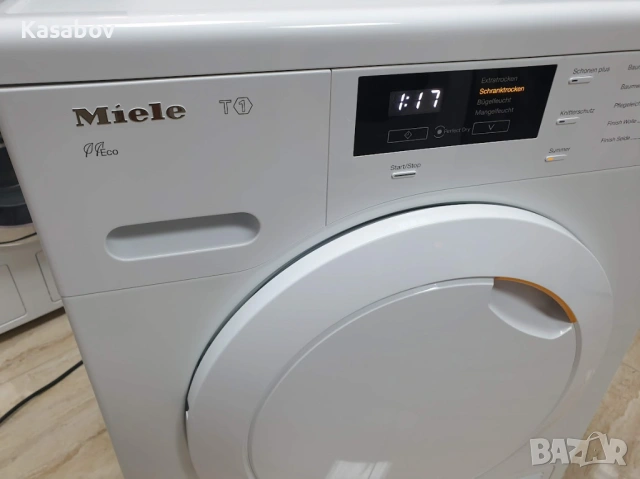 Сушилня Miele T1 - Термопомпа - Аларма - Подсветка -12м Гаранция Миеле, снимка 2 - Сушилни - 54745469