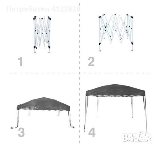 шатра, снимка 3 - Градински мебели, декорация  - 54973986