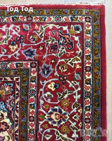 Персийски килим Исфахан , снимка 2 - Килими - 55608222