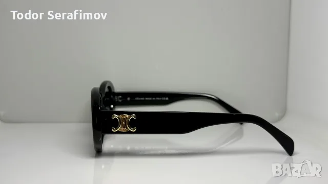 Слънчеви очила Celine Triomphe Oval – Костенуркова рамка / Златисто лого, снимка 4 - Слънчеви и диоптрични очила - 55620658