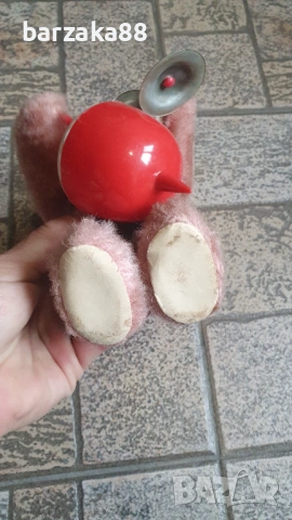 Стара играчка Заек барабанист, снимка 2 - Колекции - 54525852