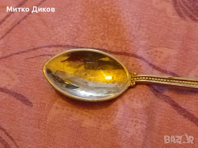 Ирландия 12 см лъжичка винтидж посребрена, снимка 4 - Антикварни и старинни предмети - 54346298