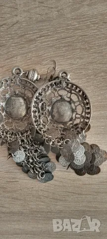 Обеци старинни. Винтидж, снимка 2 - Обеци - 55603372