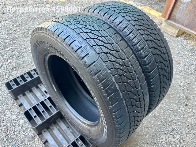 2бр.ЗИМНИ ГУМИ Firestone 235/65/16C DOT2124-Sprinter,Crafter,TGE,Ford Transit, снимка 4 - Гуми и джанти - 55666978