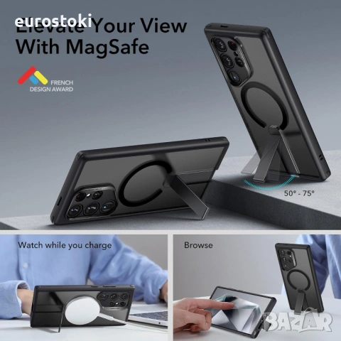 ESR Flickstand Boost HaloLock MagSafe Case - хибриден кейс с висока степен на защита с MagSafe , снимка 2 - Калъфи, кейсове - 54491563