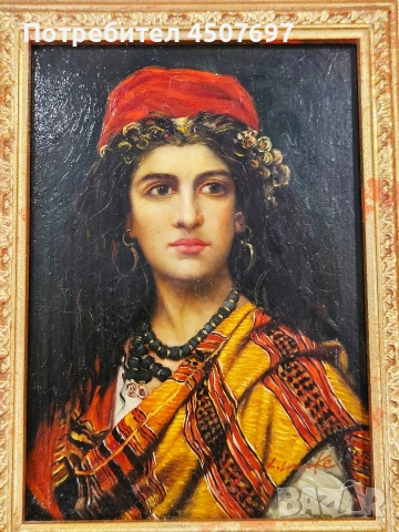 картини Ориенталски красавици,- автентични маслени картини Върху дърво от 20 ти - век., снимка 2 - Антикварни и старинни предмети - 55047026