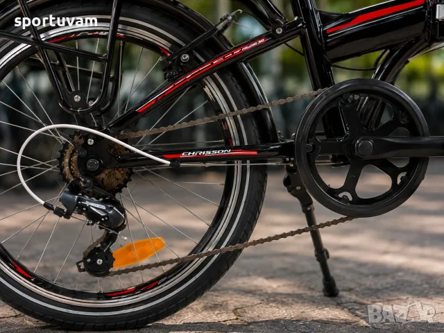 НОВ Сгъваем Велосипед Chrisson Foldrider 1.0 20 Black Red - БЕЗПЛАТНА ДОСТАВКА, снимка 6 - Велосипеди - 55390133