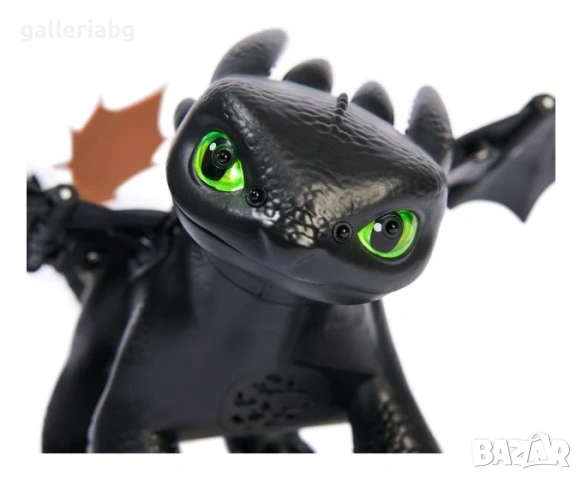 Интерактивен дракон Беззъб Toothless с 60+ звука и реакции – How to Train Your Dragon, снимка 3 - Електрически играчки - 54944836