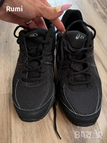 Оригинални мъжки черни маратонки Asics GEL! 43 н, снимка 4 - Маратонки - 54656800