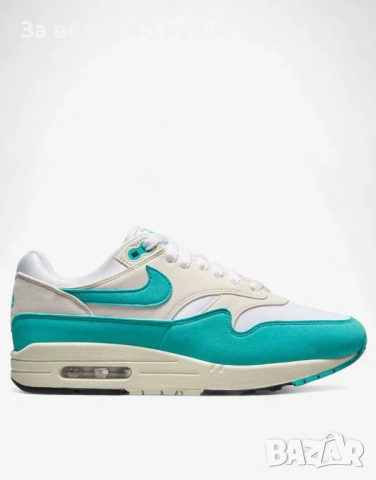 NIKE Air Max 1 Shoes White/Blue Дамски Маратонки👟Дамски Спортни Обувки Код P2398, снимка 4 - Маратонки - 54413441