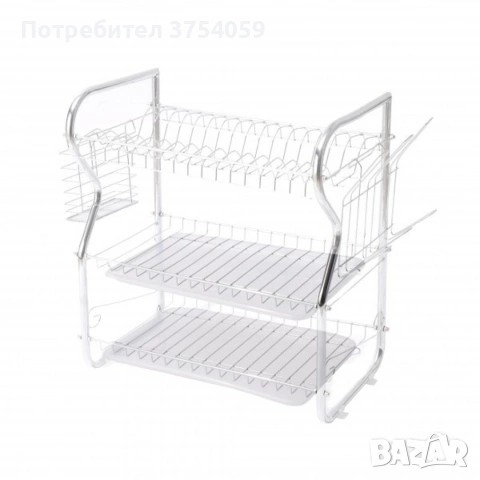 Сушилник за съдове Rosberg R53000O, 3 нива, 43x24x45 см, снимка 4 - Аксесоари за кухня - 55183857
