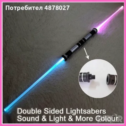 Детска играчка цветен светлинен лазерен меч Star Wars със звук, снимка 3 - Други - 55494889
